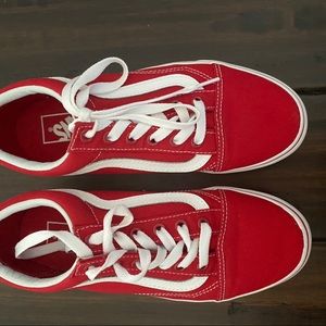 Women’s red vans never used/worn